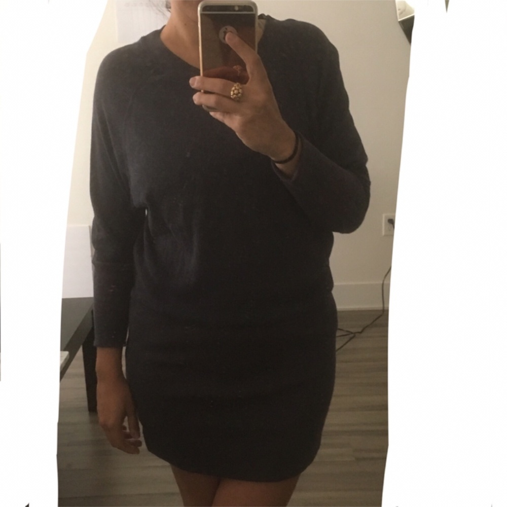 Deep Purple long sleeve mini sweater dress - NWOT
